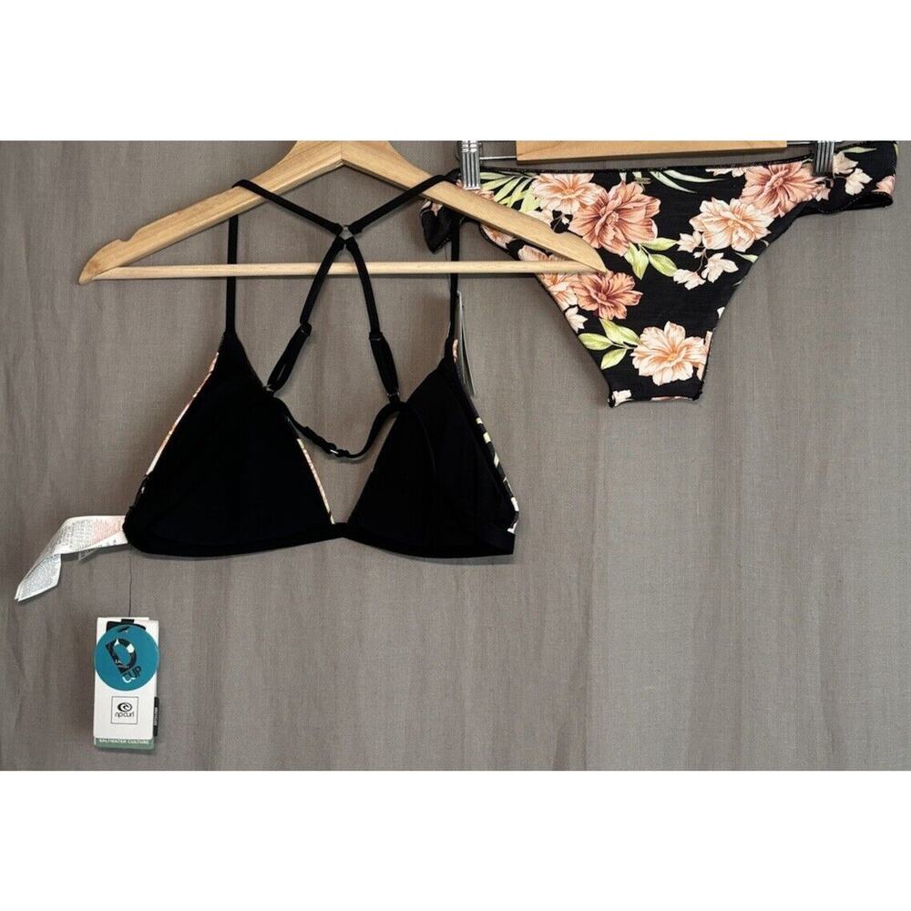 Rip Curl NWT Womens Sol Seeker Black Swim Bikini Tropical Floral Size X-Large - Picture 2 of 16
